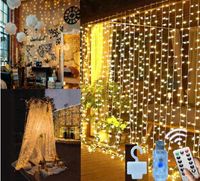 Kurtyna świetlna Microwear girlanda ozdobna 3Mx3M 300 lampek LED ciepłe
