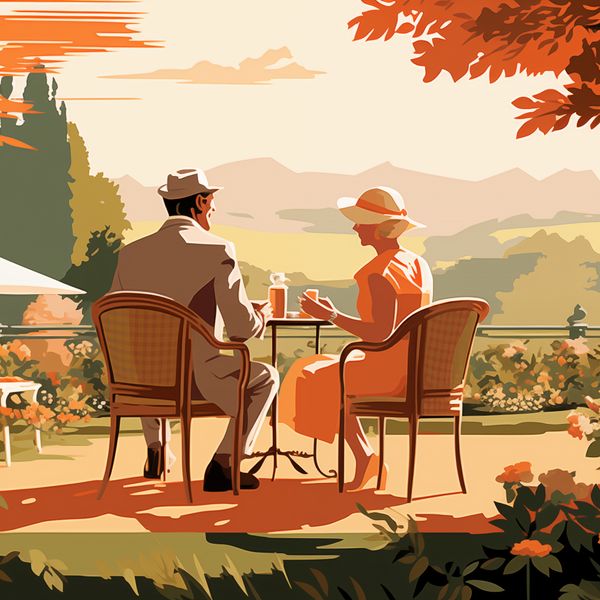 Plakat 80x80cm Retro Randka zdjęcie 1