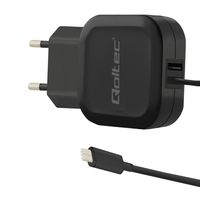 Qoltec Ładowarka sieciowa 5V | 3.4A | 17W | USB + USB typ C