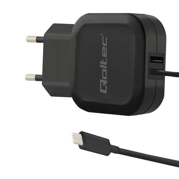 Qoltec Ładowarka sieciowa 5V | 3.4A | 17W | USB + USB typ C zdjęcie 1