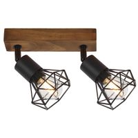 Metalowa lampa sufitowa Zeus 3138 czarne reflektorki na belce do kuchni