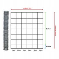 SIATKA LEŚNA 100/8/15 L - rolka 50m OCYNKOWANA do pola sady lasy budowa