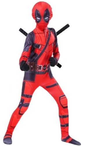 STRÓJ PRZEBRANIE KOSTIUM DEADPOOL +2MIECZE 134/140 na Arena.pl
