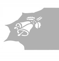 Bieżnik świąteczny 38x86 cm LASEROWY srebrny ażur