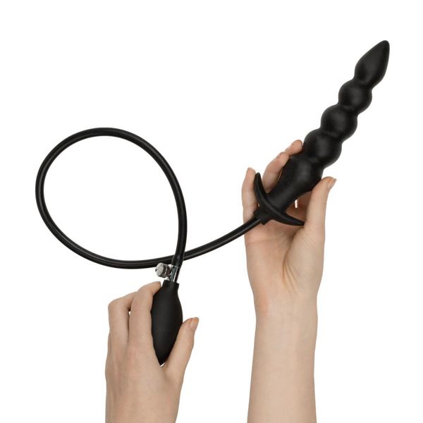 Anal Collection - Inflatable Anal Plug With Pump 20 Cm - Black zdjęcie 3