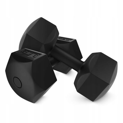 HANTLE BITUMICZNE HANTELKI ZESTAW DO ĆWICZEŃ FITNESS SIŁOWNIA TRENING 2x5kg na Arena.pl