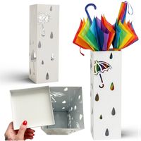 Stojak na parasole parasolnik 49 cm metalowy ociekacz biały