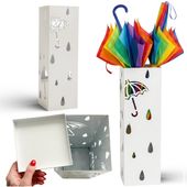 Stojak na parasole parasolnik 49 cm metalowy ociekacz biały