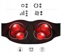 Masażer Szyi Ramion Pleców Shiatsu 4 Węzły Masujące 3D Podgrzewanie
