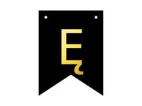 Baner DIY, 16 cm, czarny, literka "Ę" [stwórz swój baner]