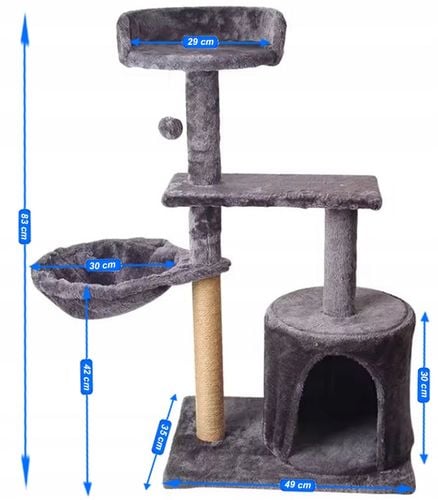 DRAPAK DLA KOTA DOMEK LEGOWISKO SŁUPEK DO DRAPANIA ZABAWKA MYSZKA WIEŻA na Arena.pl