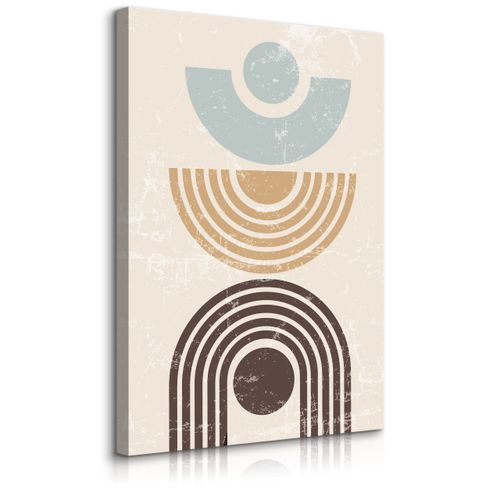 Obraz Na Płótnie Do Sypialni Beżowe Wzory Styl Boho Abstrakcja 40cm x 60cm na Arena.pl