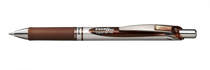 PIÓRO ŻELOWE KULKOWE ENERGEL 0,7 MM METAL TIP BL77 PENTEL BROWN zdjęcie 1