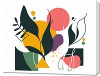 Obraz 90x70cm Kolorowa Abstrakcja Botaniczna