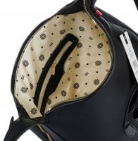 Torebka DUŻA Listonoszka MONNARI CZARNA LOGO Pojemna Praktyczna do pracy