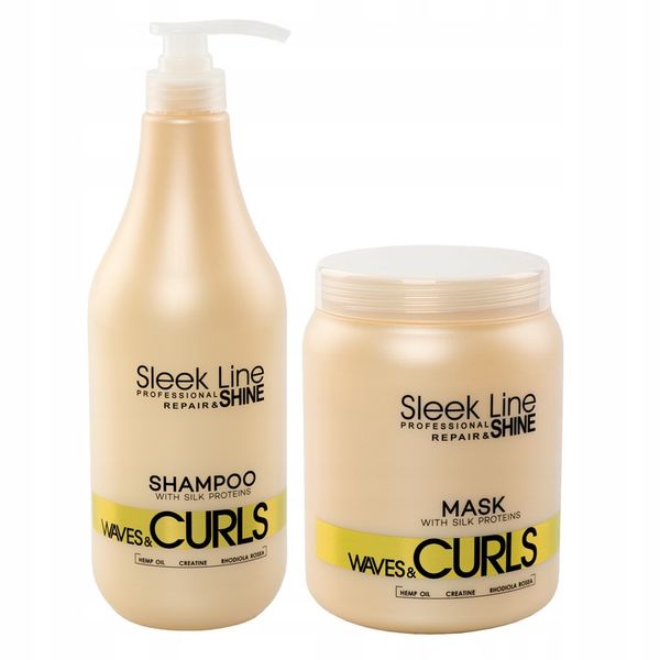 STAPIZ Szampon Maska do włosów kręconych i fal WAVES&CURLS 2x1L zdjęcie 1