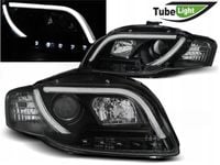 LAMPY REFLEKTORY Do AUDI A4 B7 Od 2004 do 2008 Roku  LED TUBE BLACK NOWE