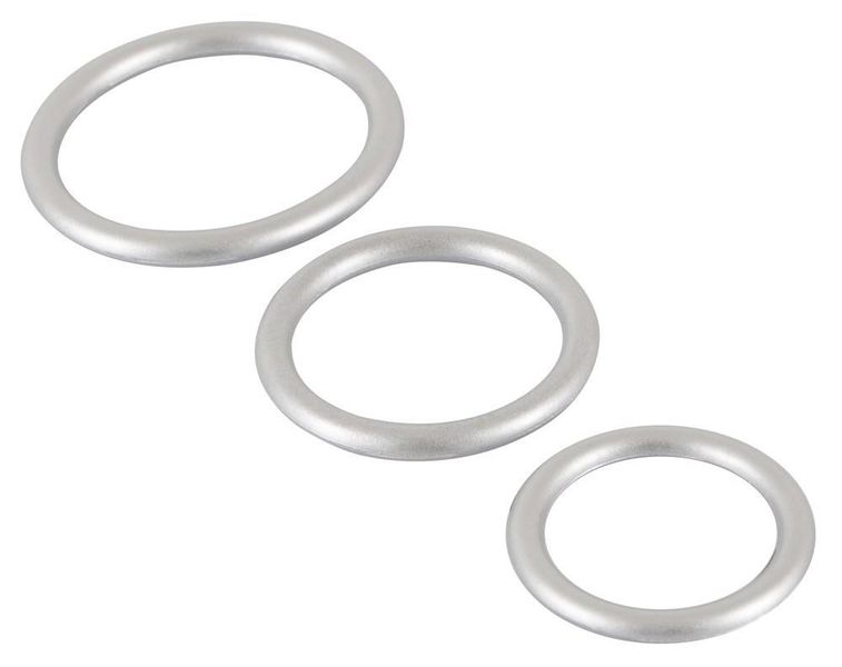 Metallic Silicone Cock Ring Se zdjęcie 6