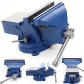 IMADŁO ŚLUSARSKIE 125mm OBROTOWE z KOWADŁEM 360st. STOŁOWE ŻELIWNE SOLIDNE