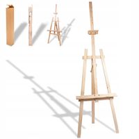 Sztaluga drewniana 175 cm – regulowana malarska stojąca do obrazu, płótna