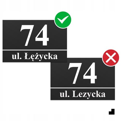 Numer Domu Na Dom Tabliczka Adresowa z Numerem Domu Czarna 32x21 4 dystanse na Arena.pl
