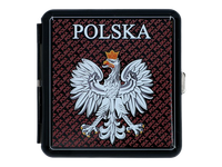 Papierośnica Metalowa Polska z Nadrukiem Godła Polski Gentelo