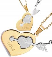 Naszyjnik best friends Serce klucz Przyjaźni 2szt  N1_1B