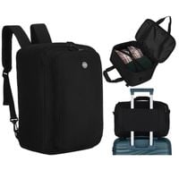 plecak podróżny w czarnym kolorze zamykany suwakiem, idealny