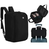 plecak podróżny w czarnym kolorze zamykany suwakiem, idealny