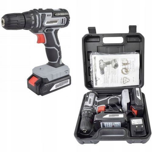 Wkrętarka AKUMULATOROWA 20V 1.5Ah WIERTARKA 2x akumulator WALIZKA na Arena.pl