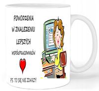 Kubek ceramiczny Powodzenia - dla urzędniczki/nauczycielki