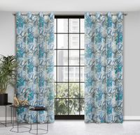 Zasłona gotowa na przelotkach LENA 140x250 Eurofirany popielato/żółta