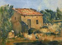 Plakat 18x13cm Abandoned House, Paul Cezanne Vintage do Salonu