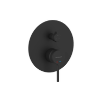 PI bateria prysznicowo-wannowa podtynkowa 3 funkcyjna, czarny mat