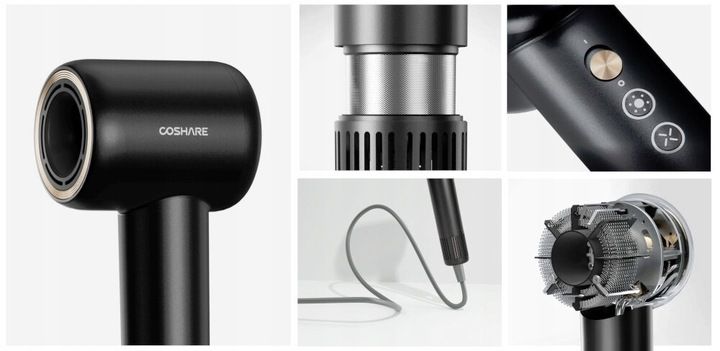 Suszarka do włosów COSHARE SuperFlow1 Pro Czarny zdjęcie 2