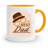 Kubek Żółty Prezent Na Dzień Ojca The Best Dad Z Nadrukiem Ze Zdjęciem