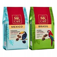 ZESTAW Kawa ziarnista MK Cafe Brasil 100% Arabika 400g MK Cafe Mexico 400g