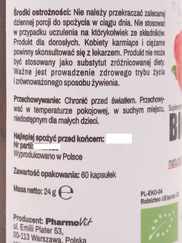 Bio C-Vit 80mg BIO - PharmoVit - 60kaps na Arena.pl