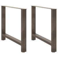 Nogi do stołu jadalnego Naturalna stal 2 szt. 100x(72-73) cm Stal