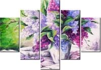 70 100CM OBRAZ 5 ELEM MALOWANY BEZ DRUK PŁÓTNO