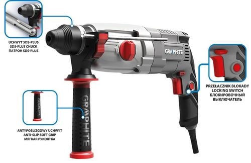 młotowiertarka sds+ 710w walizka - t 58g537 na Arena.pl