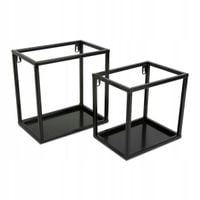 Półka wisząca nowoczesna 20 cm czarna loft regał