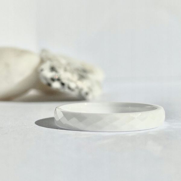 Obrączka ceramiczna biała zdjęcie 1