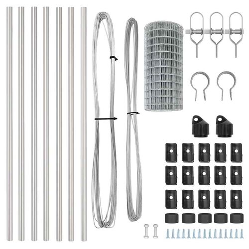 Ogrodzenie z słupkami Srebrny 0.8 x 25 m Stal na Arena.pl
