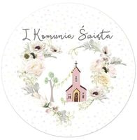 Opłatek na tort Tort Pierwsza Komunia Święta Komunijny Biblia Hostia Tekst