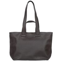 VERA PELLE torebka skórzana shopper z długimi rączkami V529 c.brązowa