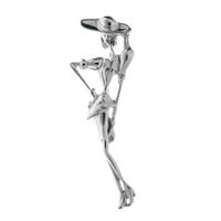 PIĘKNA SREBRNA BROSZKA PANIENKA PRÓBA SREBRA 925