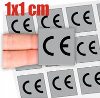 Naklejki samoprzylepne z Certyfikatem CE 5szt 1x1 cm szara