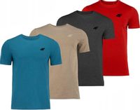 KOSZULKA MĘSKA 4F T-SHIRT BAWEŁNIANY NA CO DZIEŃ ZESTAW 4 PAK r.XL