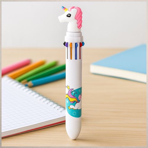 Długopis wielokolorowy pstrykany jednorożec 10 kolorów do szkoły na Arena.pl